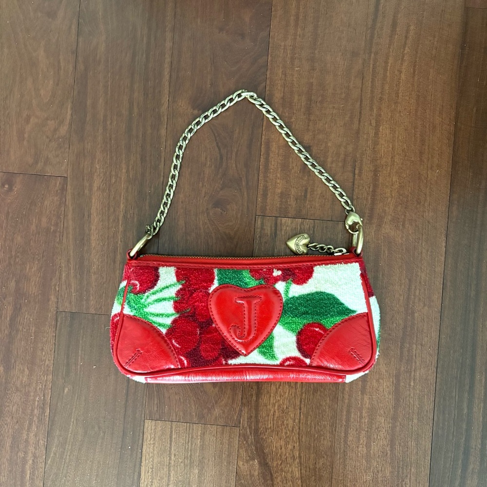 Vintage juicy couture terry cloth cherry print bag